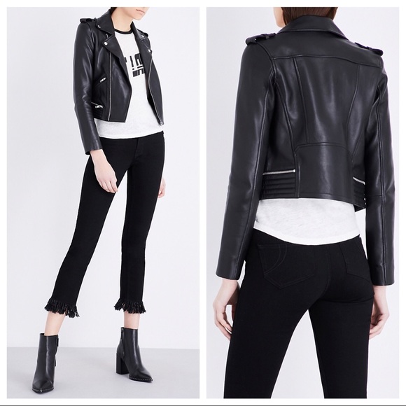 Maje Jackets & Blazers - MAJE Basalt Leather Jacket